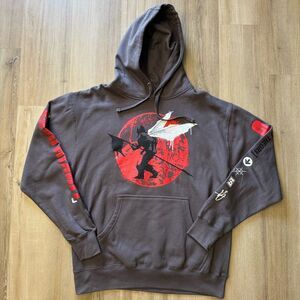 Linkin Park Hybrid Theory Tracklist Gray Hoodie Size Large Nu Metal Alt Rock